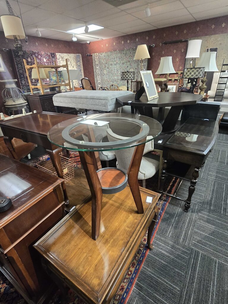 Glass Top Side Table