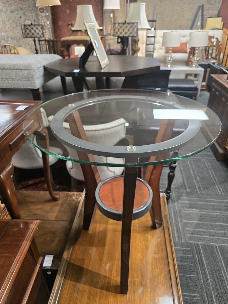 Glass Top Side Table