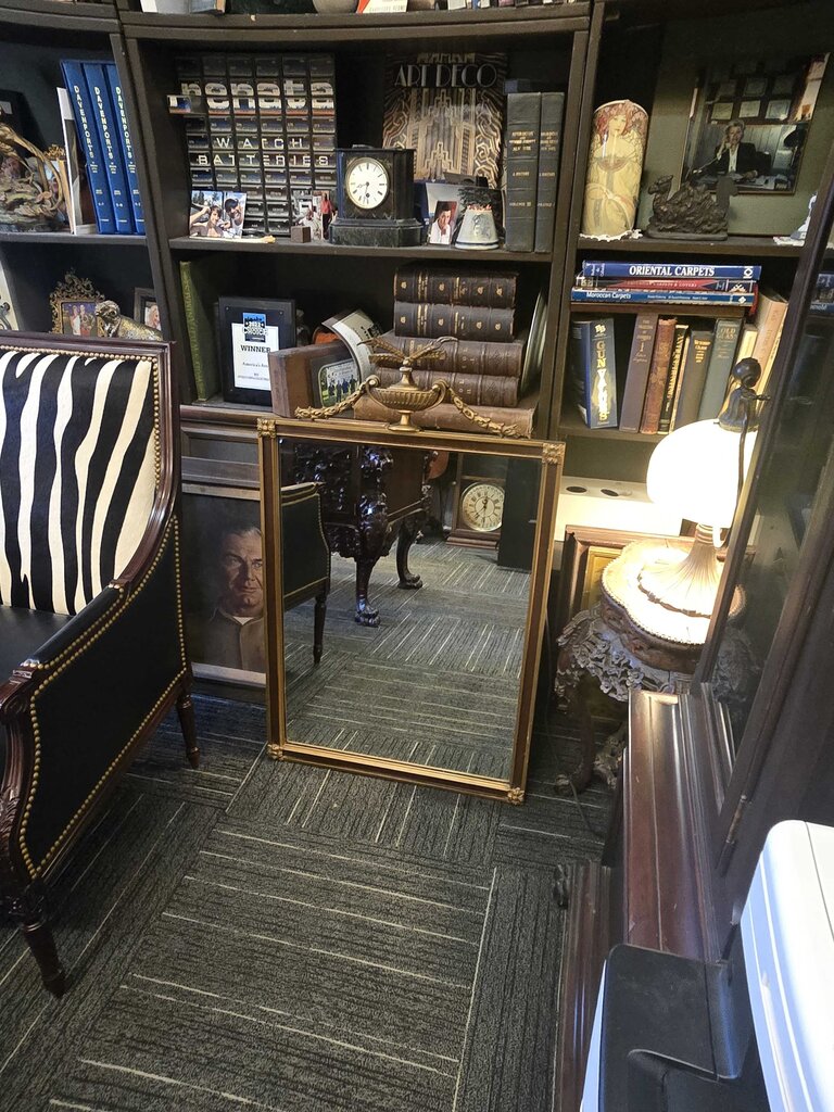Vintage Regency Mirror w/ Urn & Swag Crest