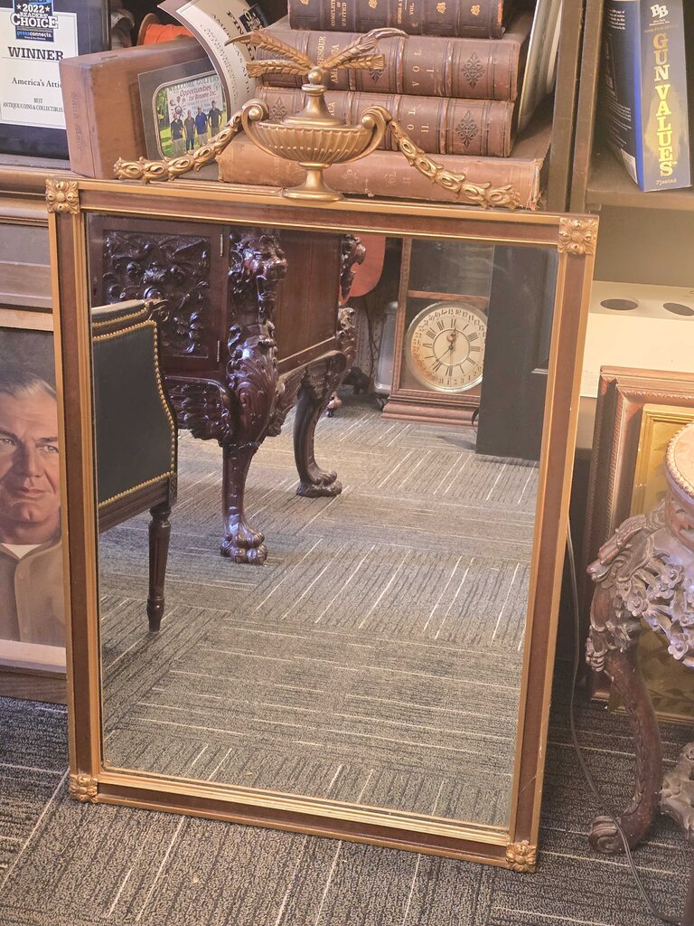 Vintage Regency Mirror w/ Urn & Swag Crest