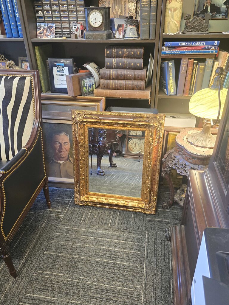 Custom Framed Contemporary Rococo Style Beveled Mirror