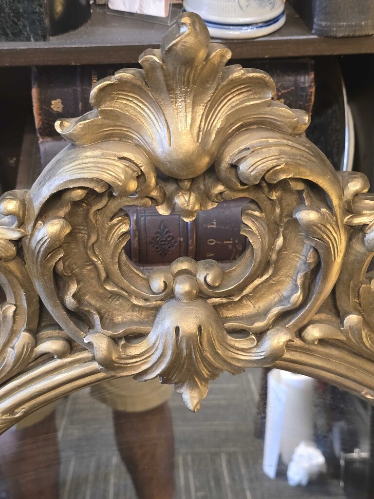 Large Victorian Rococo Revival Oval Mirror