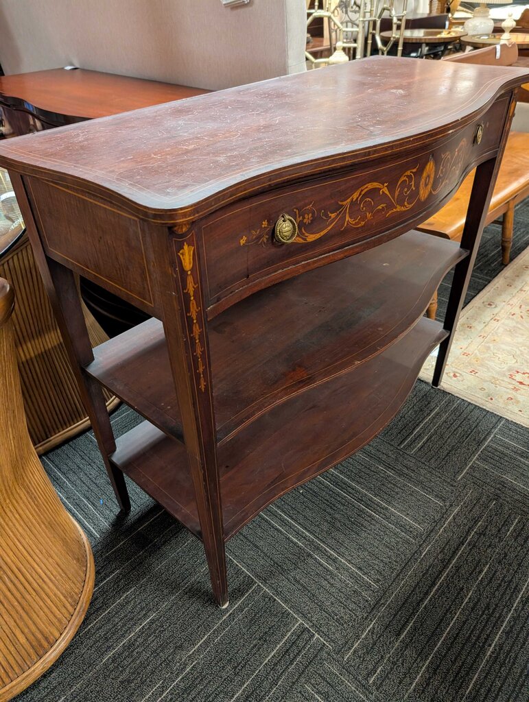 Antique Mahogany Inlaid Console