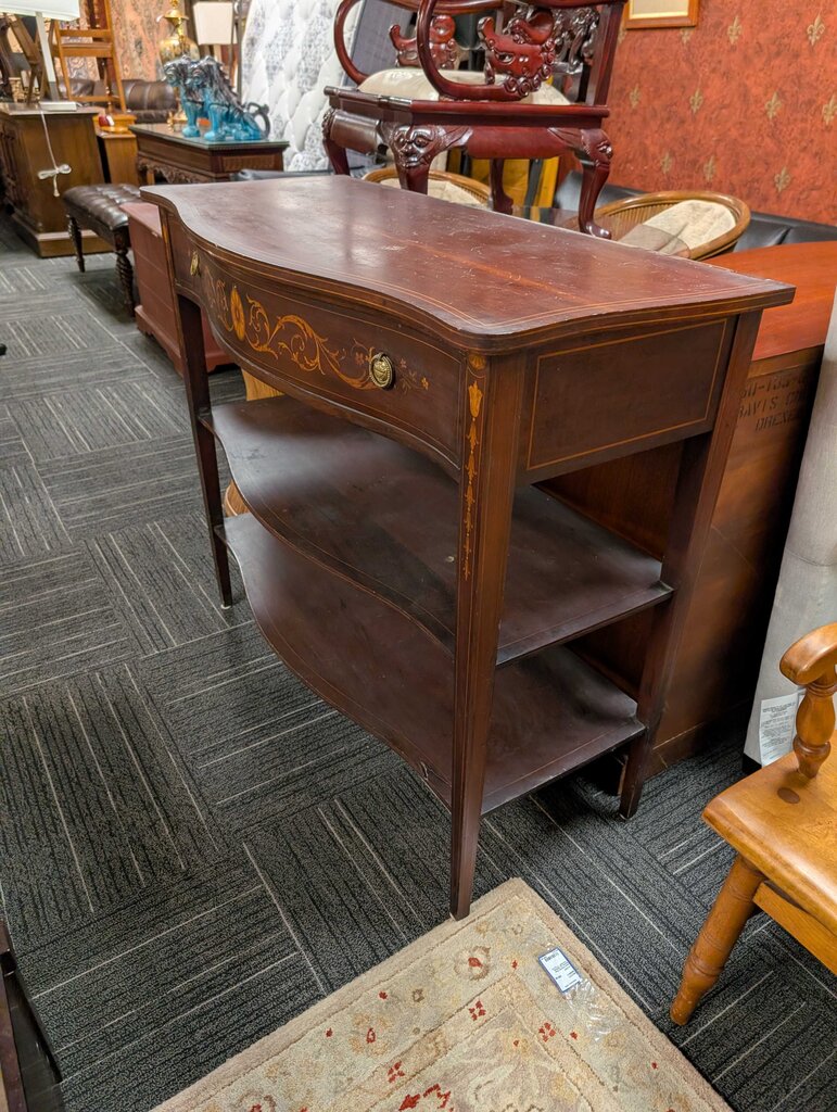 Antique Mahogany Inlaid Console