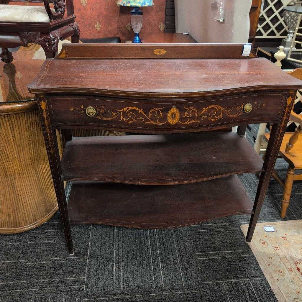 Antique Mahogany Inlaid Console