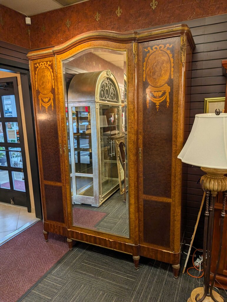 Antique French Inlaid Breakdown Armoire