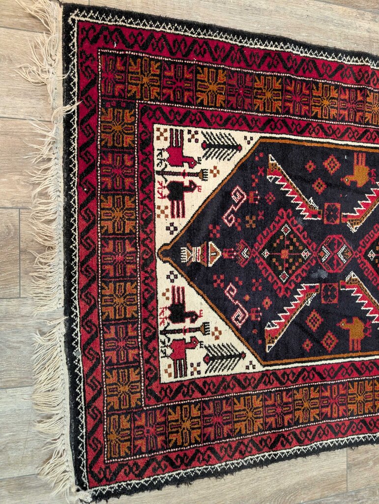 Hand Woven Wool Carpet 41" x 71"