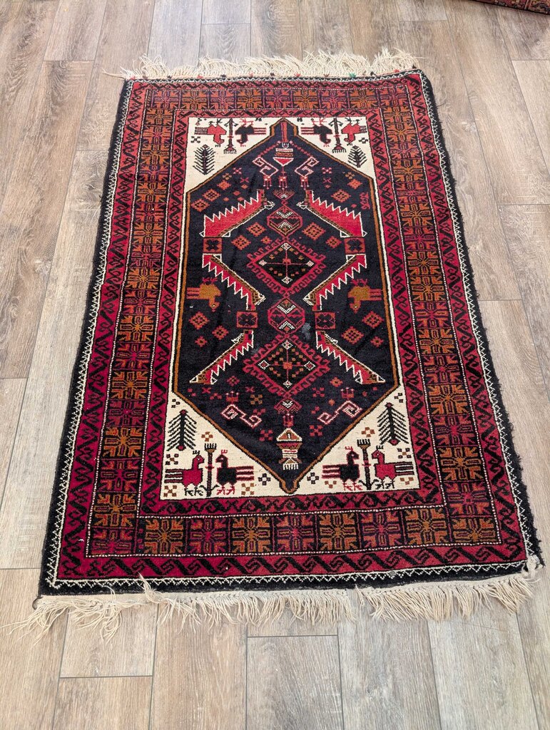 Hand Woven Wool Carpet 41" x 71"