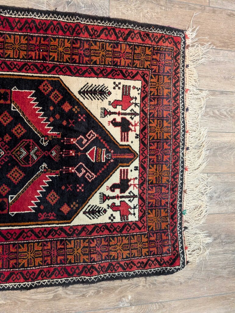 Hand Woven Wool Carpet 41" x 71"