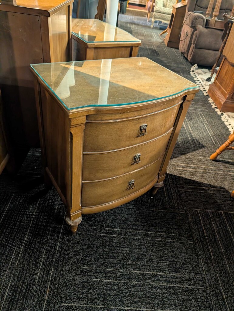 Vintage Three Drawer Nightstand