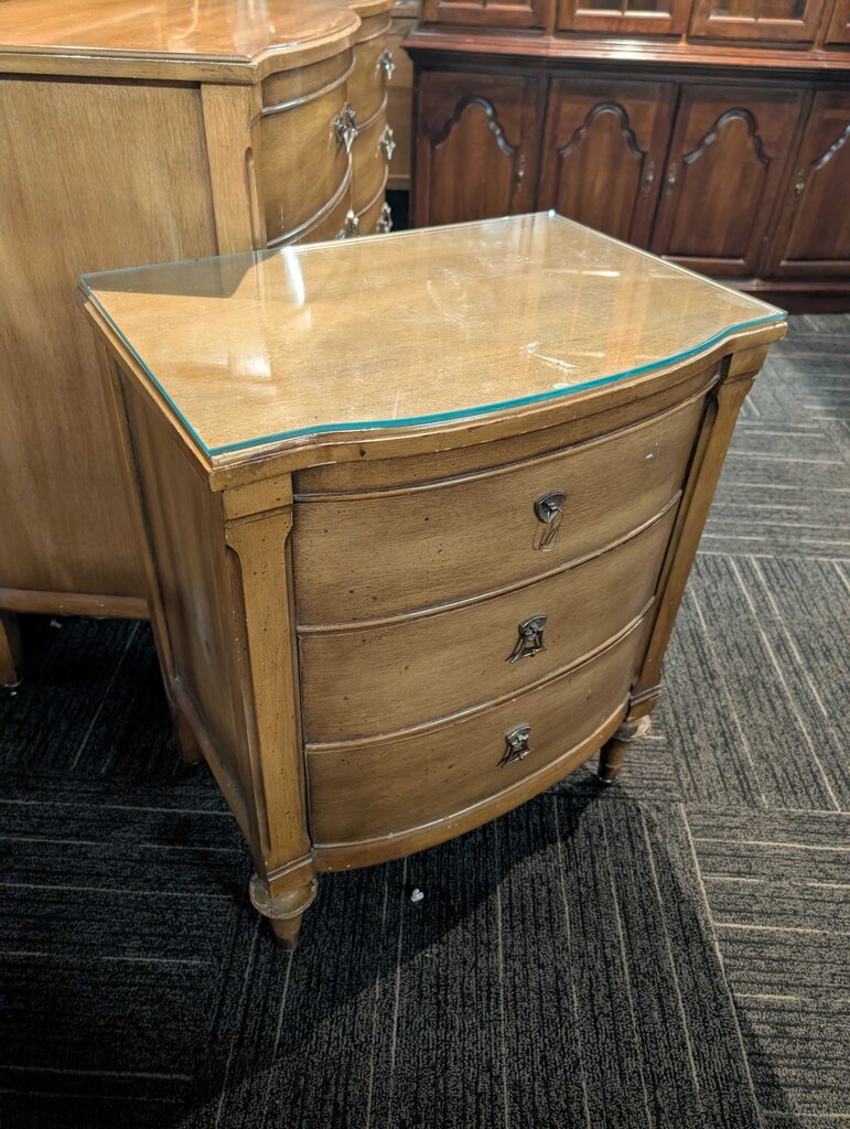 Vintage Three Drawer Nightstand