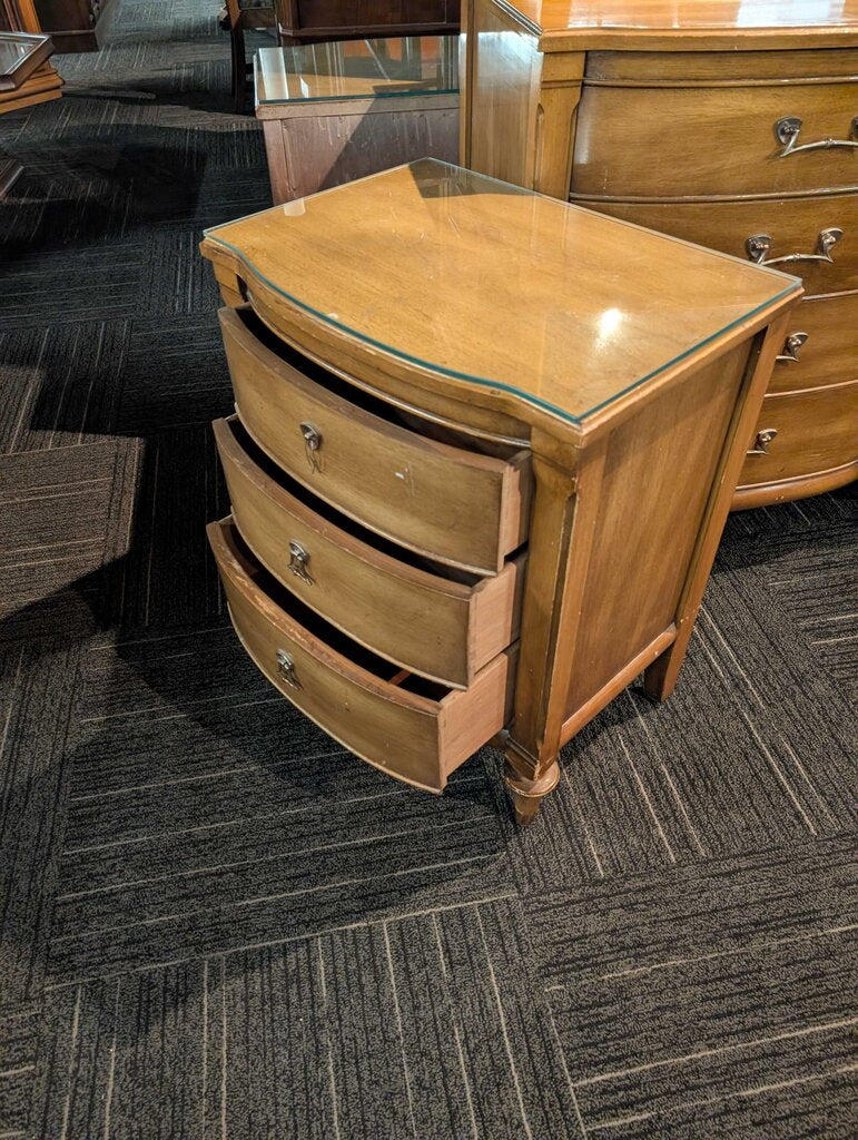 Vintage Three Drawer Nightstand