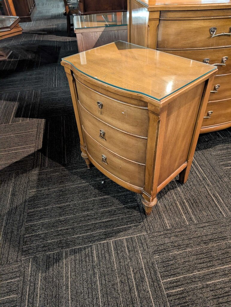 Vintage Three Drawer Nightstand