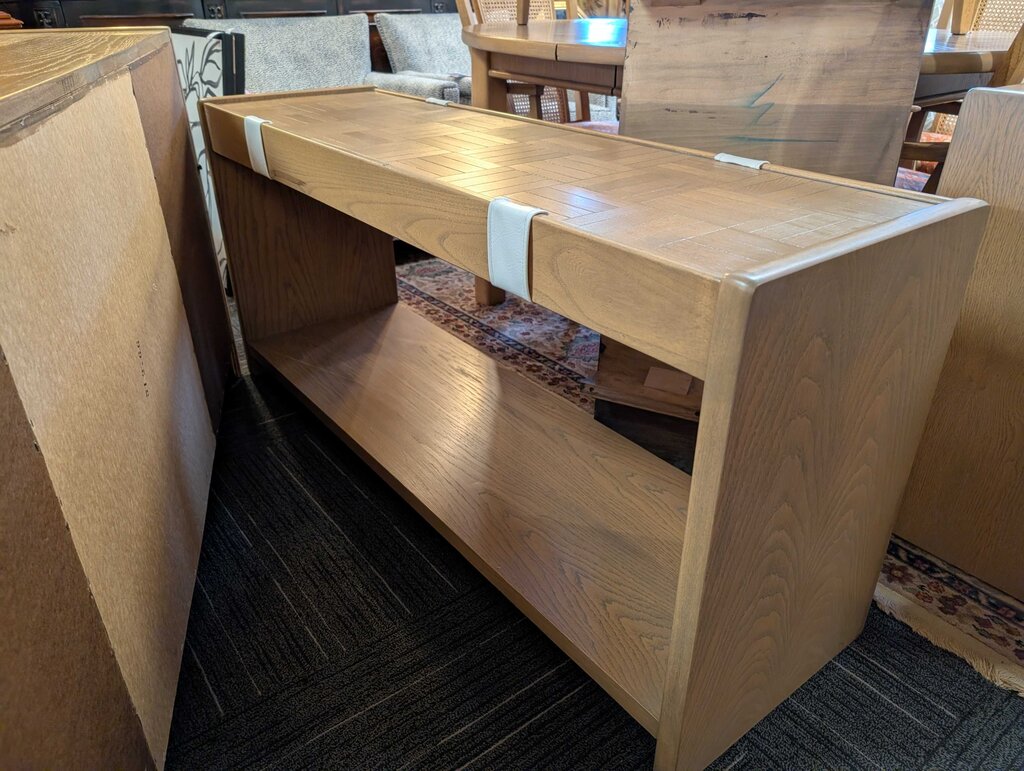 Vintage 1970s Lane Parquet Sofa Table Console