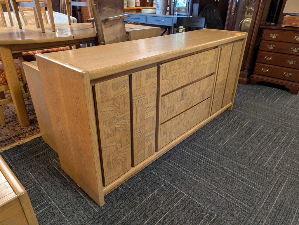 Vintage 1970s Lane Parquet Sideboard