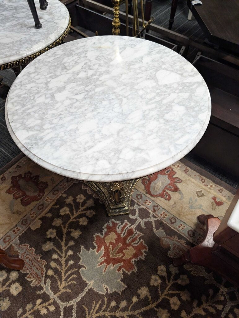 Vintage Marble Top Side Table