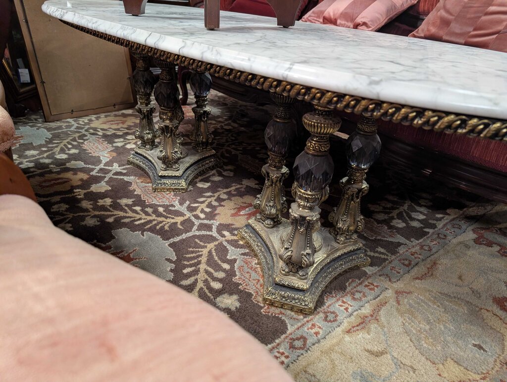 Vintage Marble Top Coffee Table