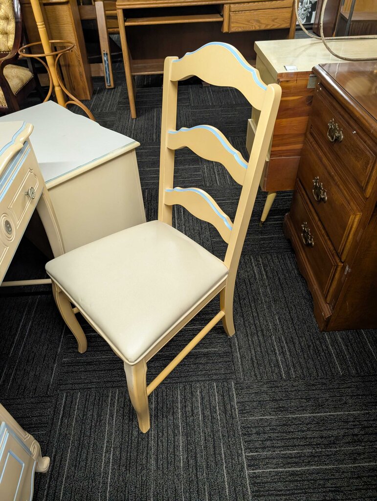Paint Decorated Desk With Chair
