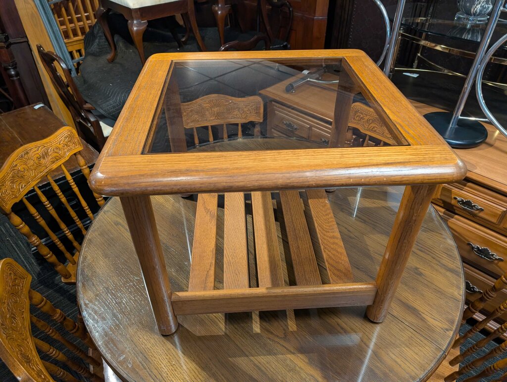 Vintage Oak Side Table