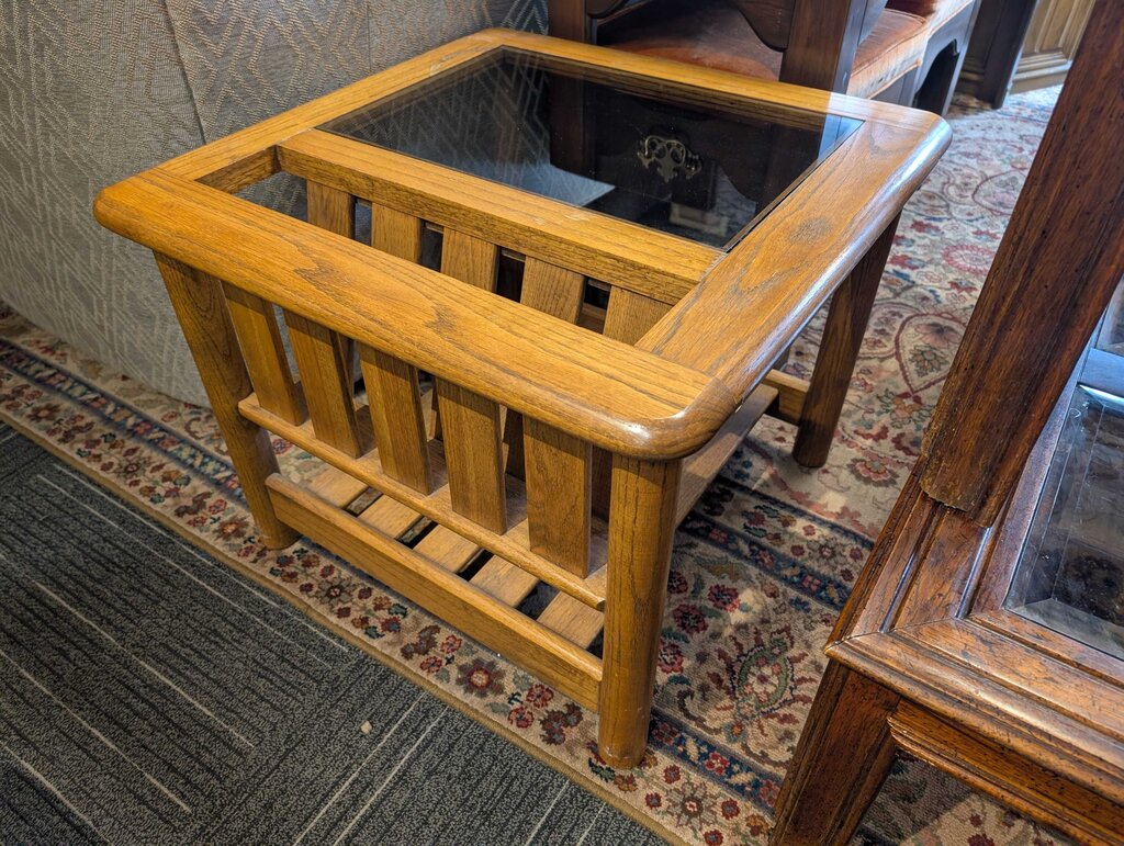 Vintage Oak Side Table