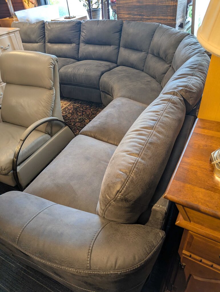 Modern Grey Reclining Sectional