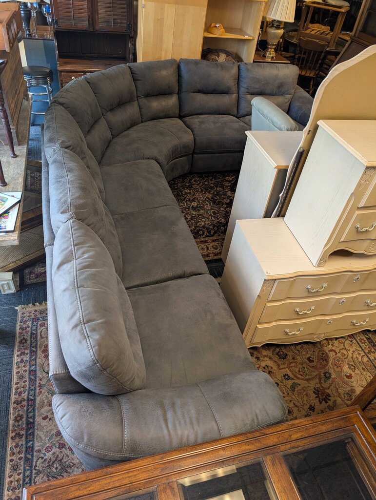 Modern Grey Reclining Sectional