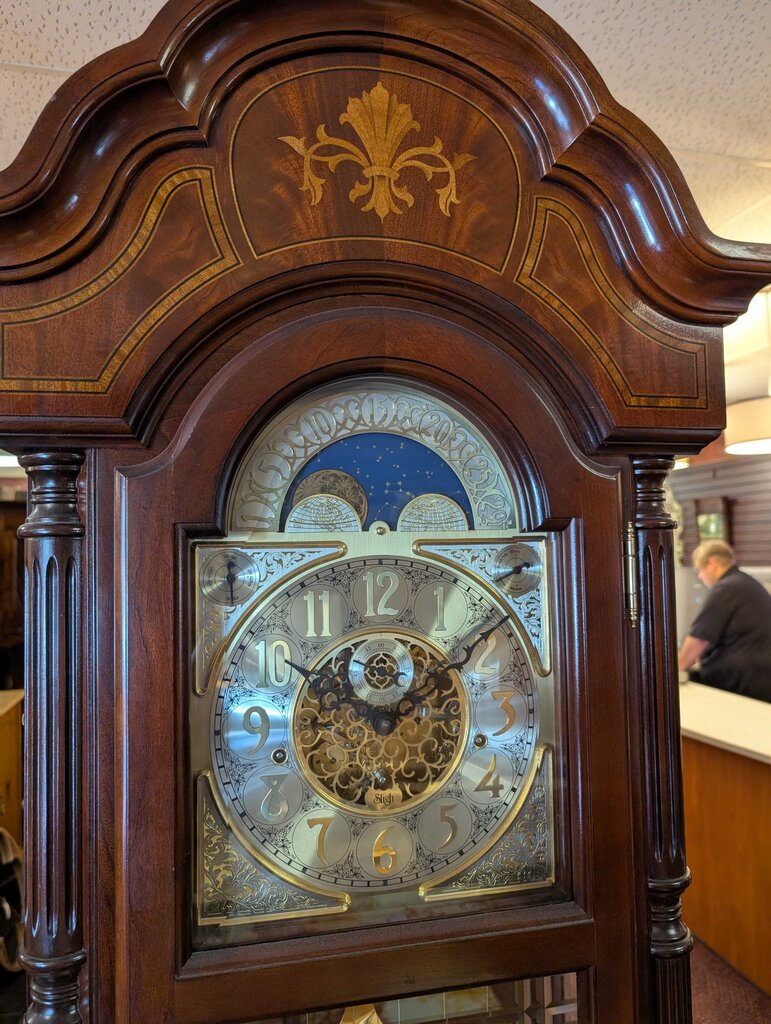 Large Grandfather Clock by Sligh (Model 0818-2-AN) w/ Ave Maira & Beethoven 9th Chimes