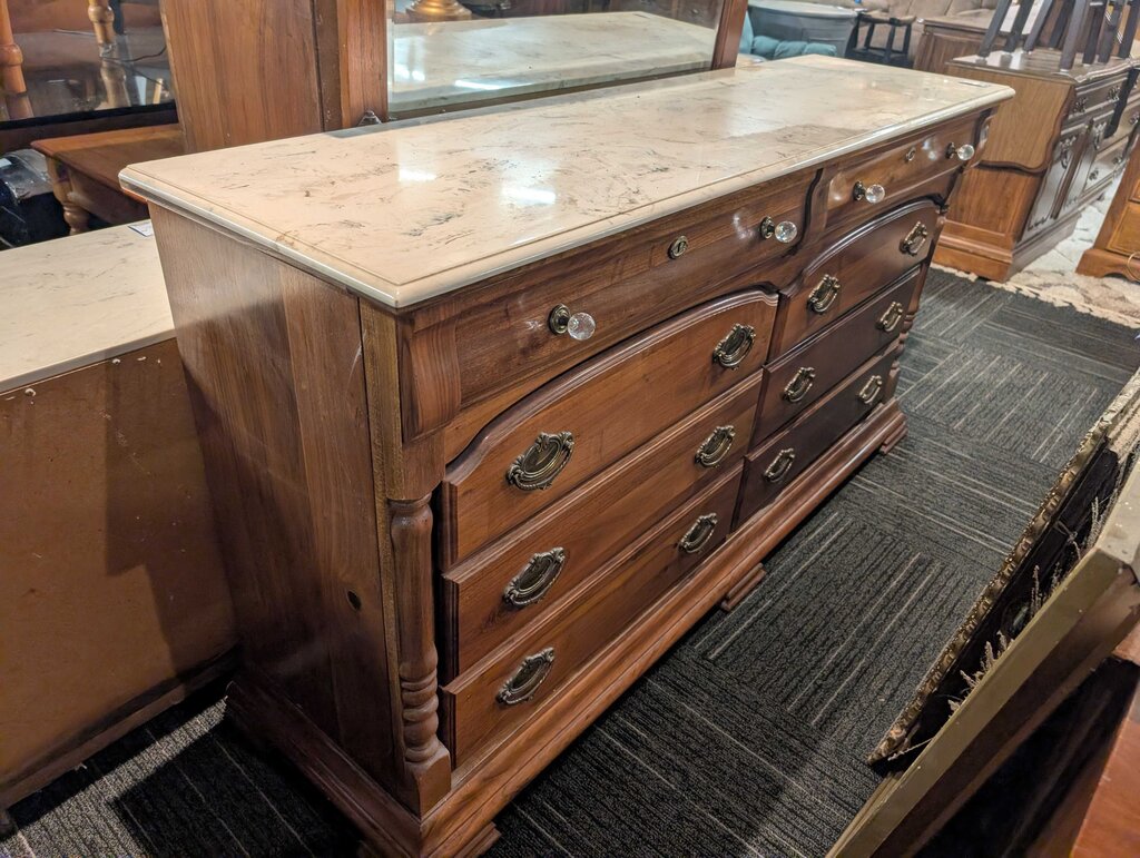 Pine Marble Top Dresser