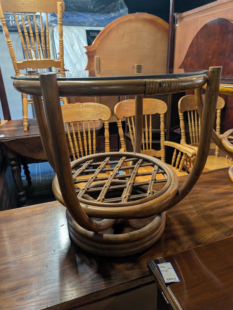 Vintage Bamboo Side Table