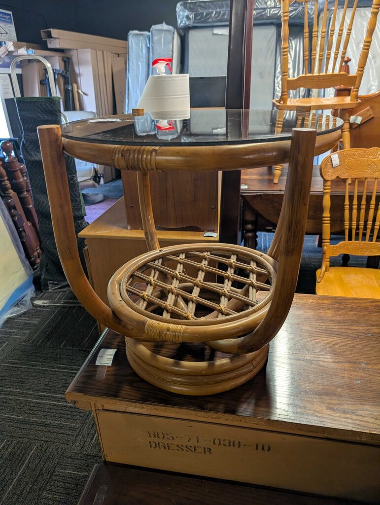 Vintage Bamboo Side Table
