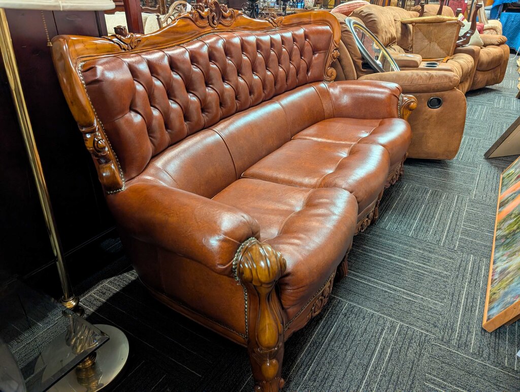 Carved Tufted Sofa
