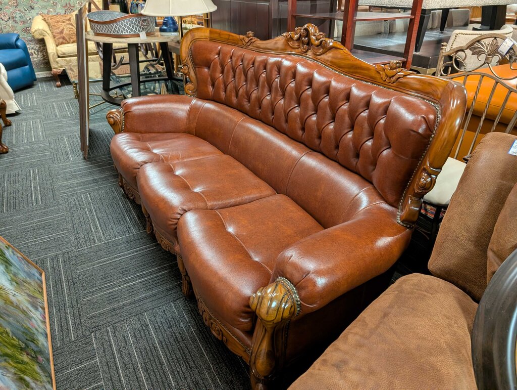 Carved Tufted Sofa