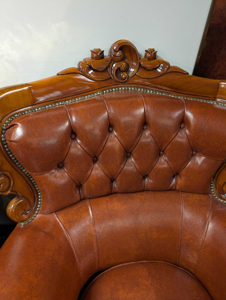 Carved Tufted Chair