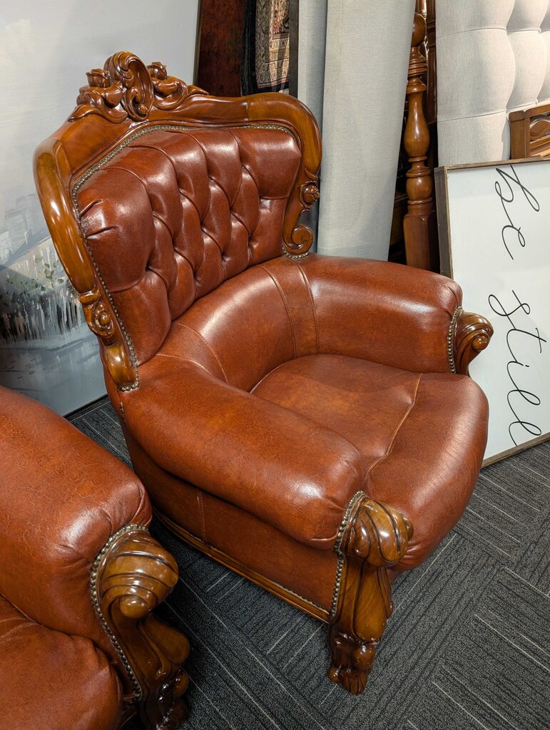 Carved Tufted Chair