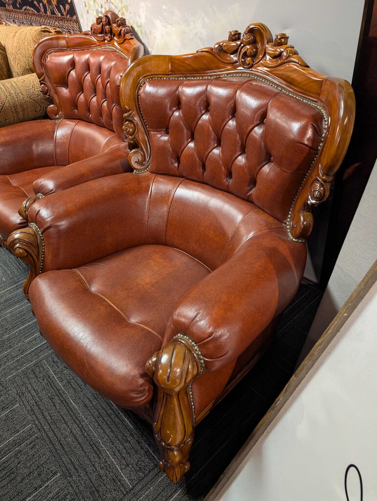 Carved Tufted Chair