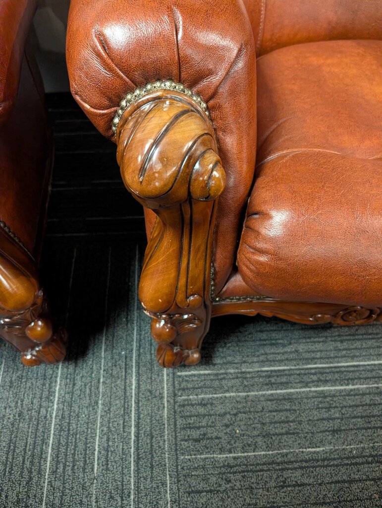 Carved Tufted Chair
