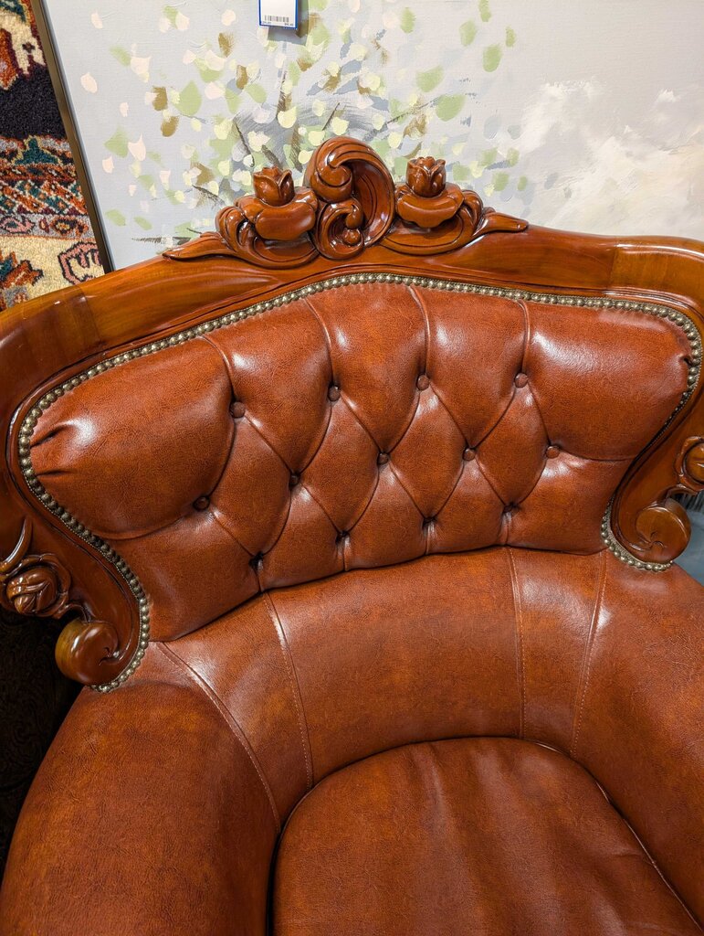 Carved Tufted Chair