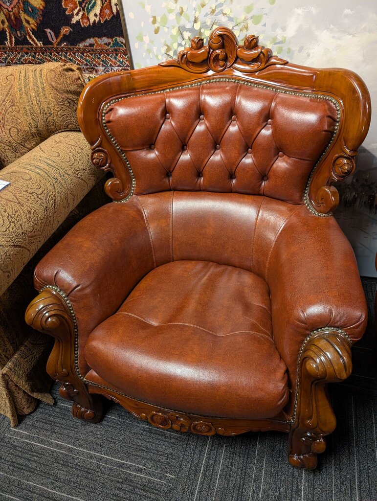 Carved Tufted Chair