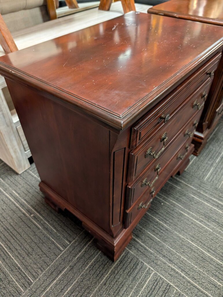 Three Drawer Mahogany Nightstand