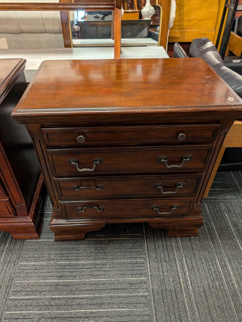 Three Drawer Mahogany Nightstand