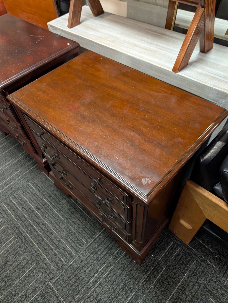 Three Drawer Mahogany Nightstand