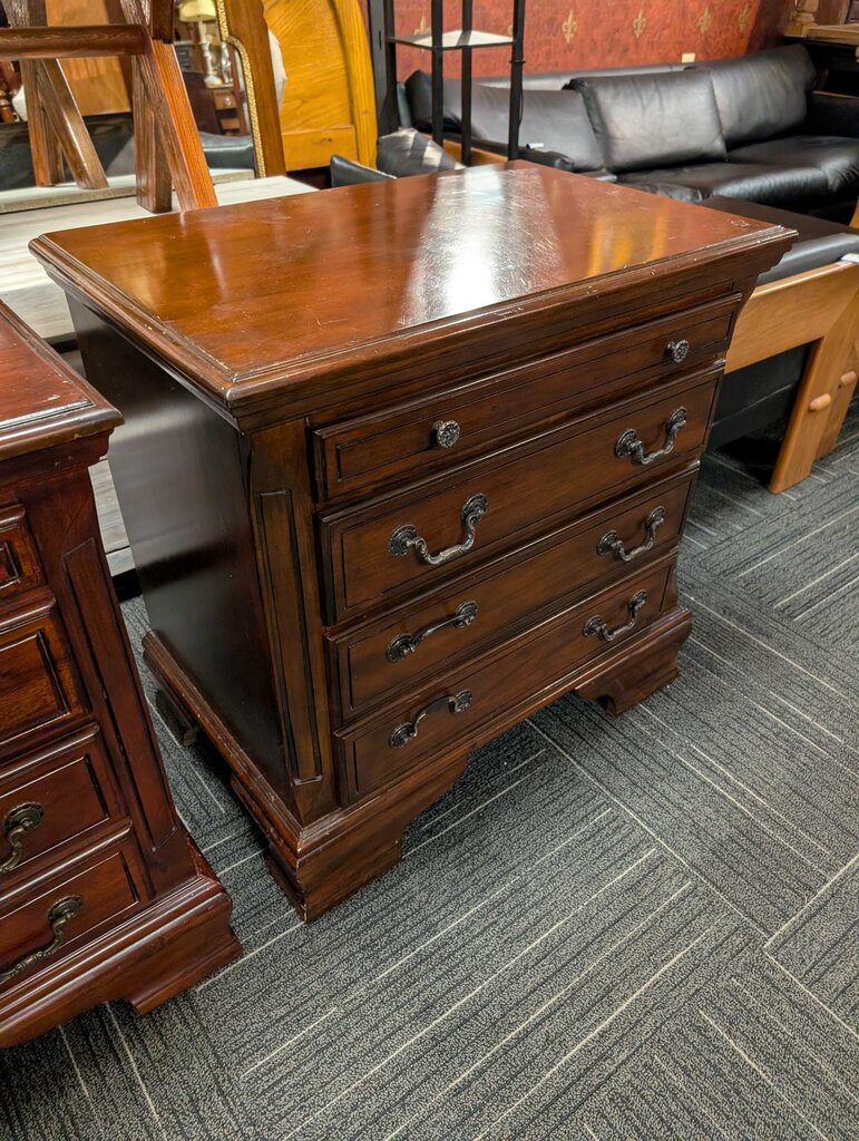Three Drawer Mahogany Nightstand