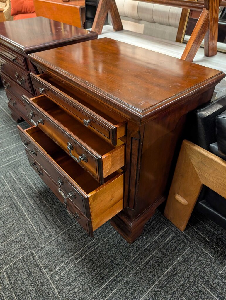 Three Drawer Mahogany Nightstand