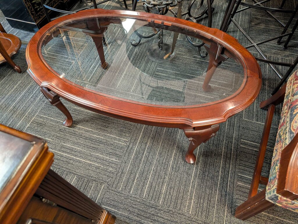 Glass Top Ethan Allen Coffee Table