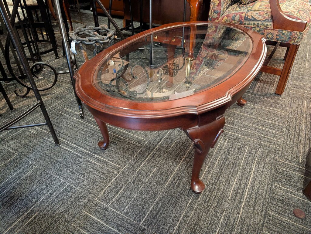 Glass Top Ethan Allen Coffee Table