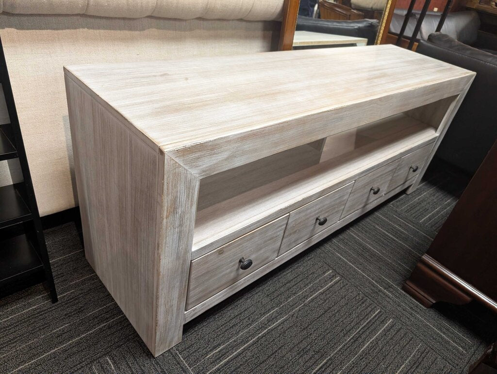 Modern Four Drawer Media Stand