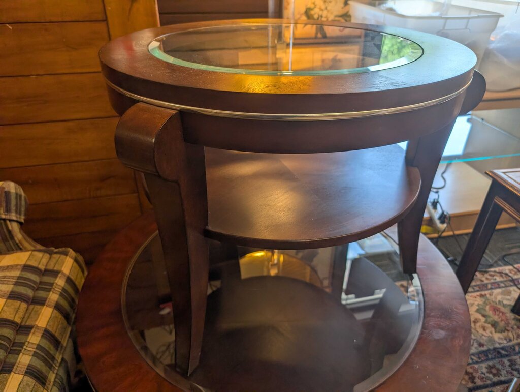 Modern Glass Top Side Table