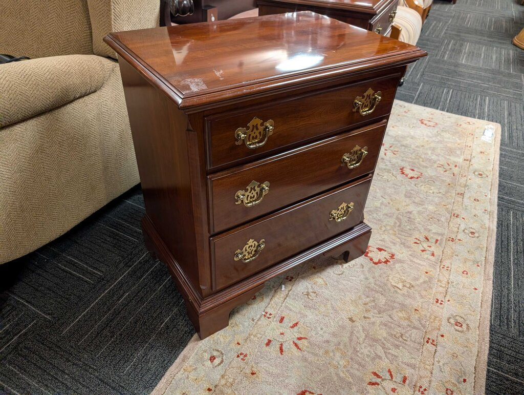 Cherry Knob Creek Three Drawer Nightstand