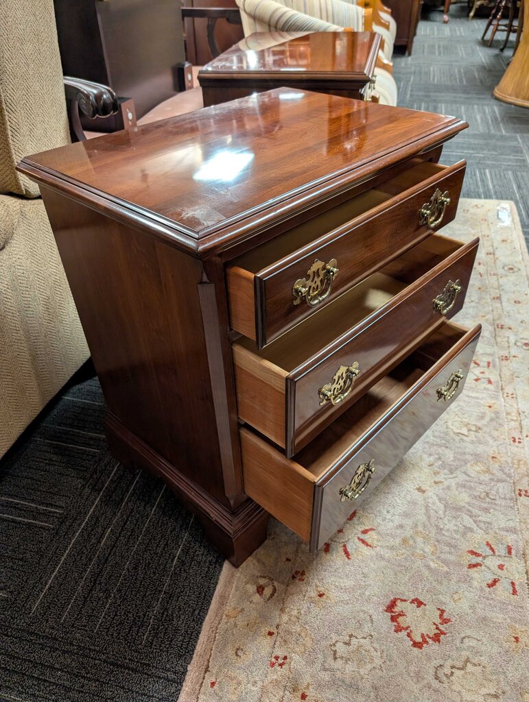Cherry Knob Creek Three Drawer Nightstand