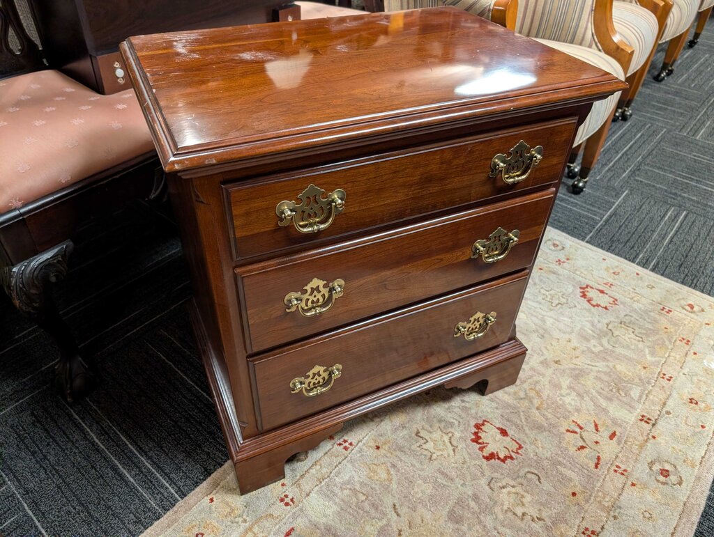 Cherry Knob Creek Three Drawer Nightstand
